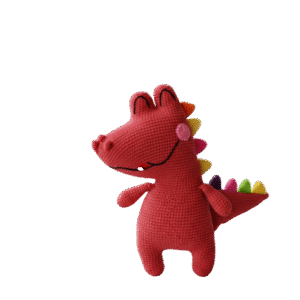 crochet crocodile - Red